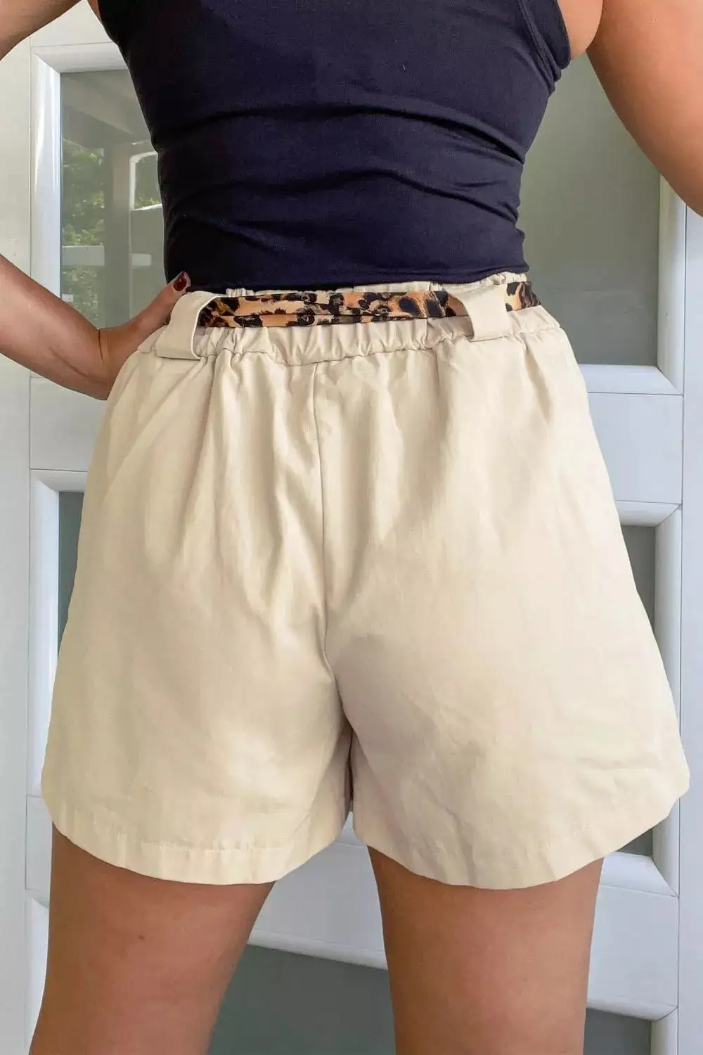 High Waisted Pleated 1 Casual Shorts