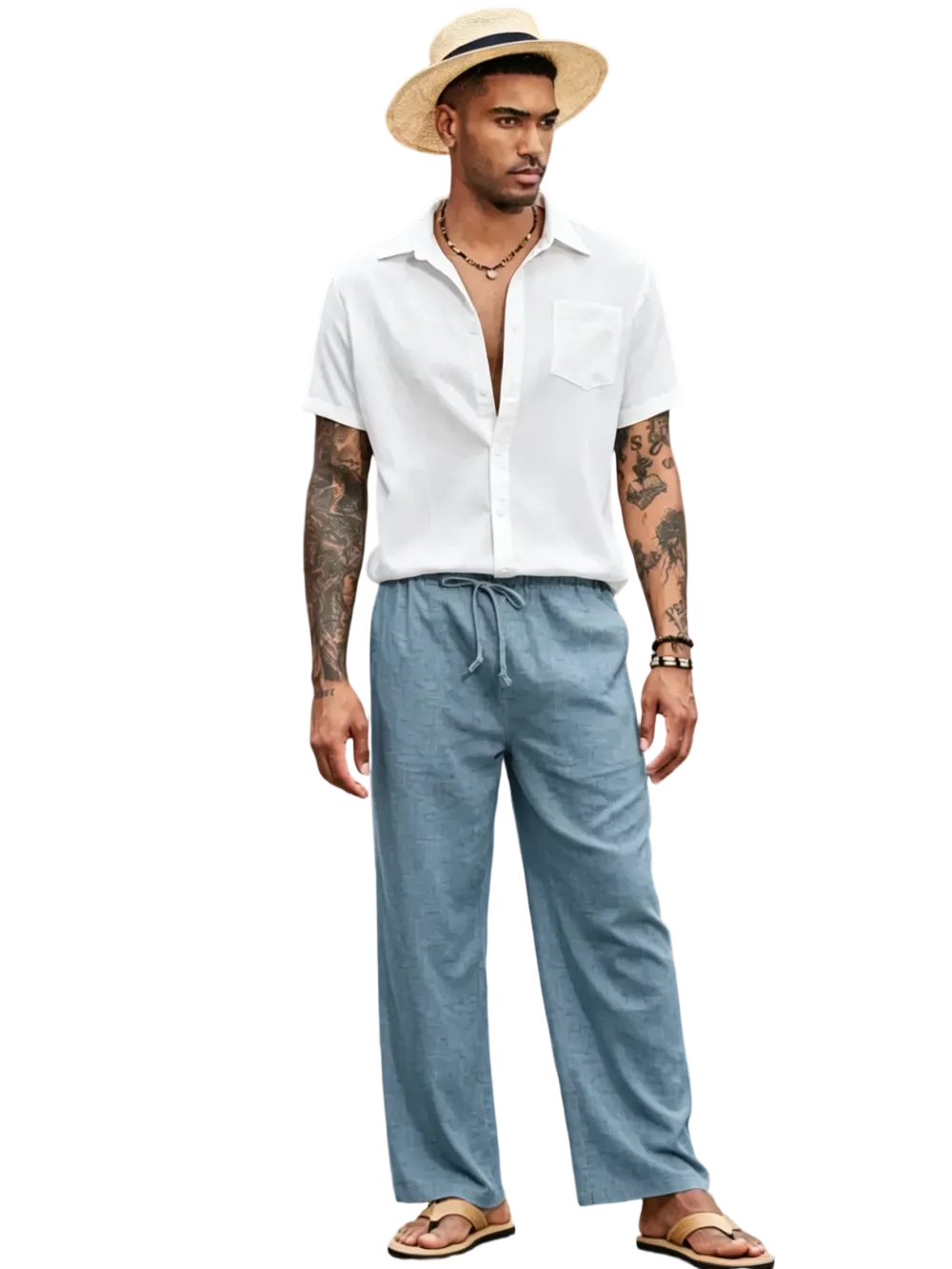⏰Hot Sale-Men's Linen-Cotton Blend Casual Trousers🔥8-Pack - All Colors Included