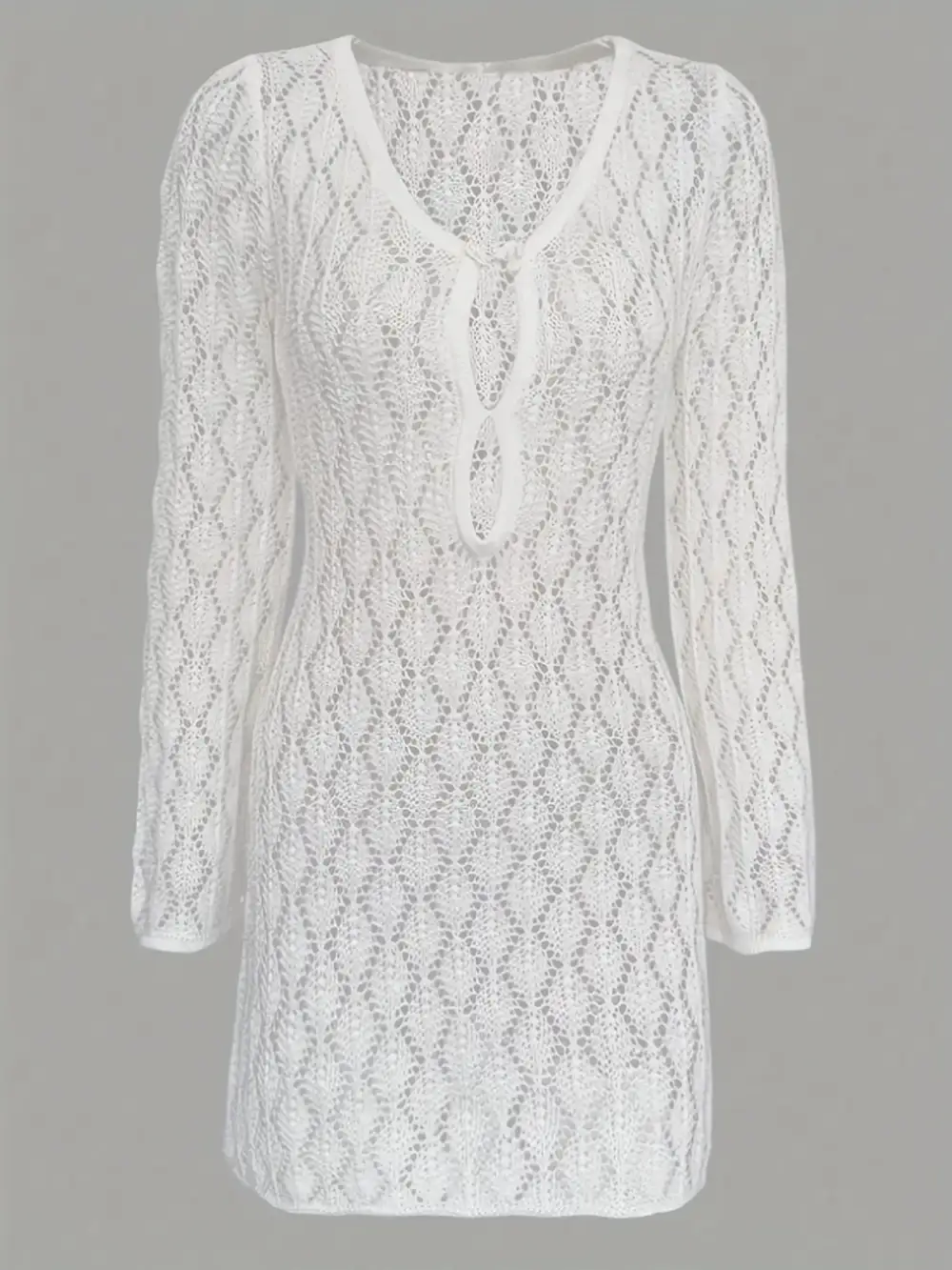 Finish Knit Long Sleeve Sweater Dress