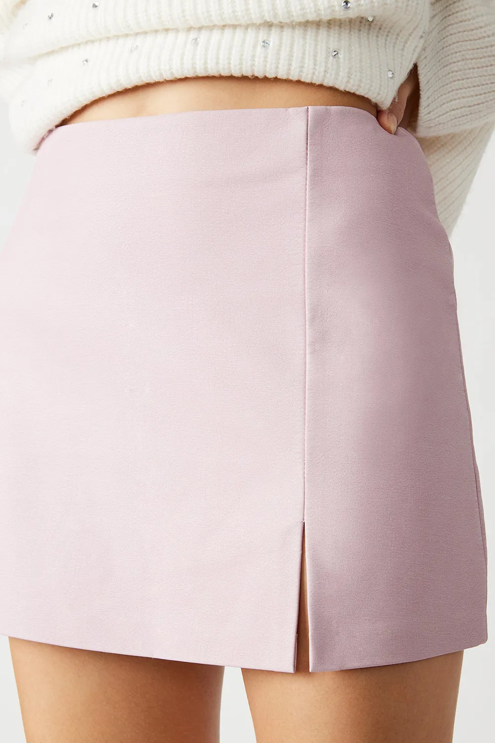 MINI SKIRT SILVER