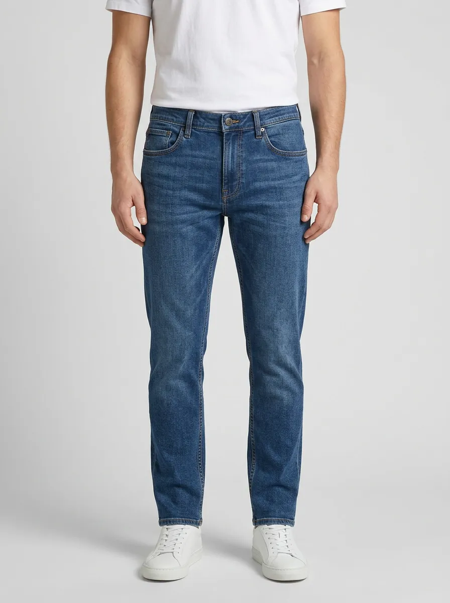 Streamlined Straight Leg Flexible Fit Jeans