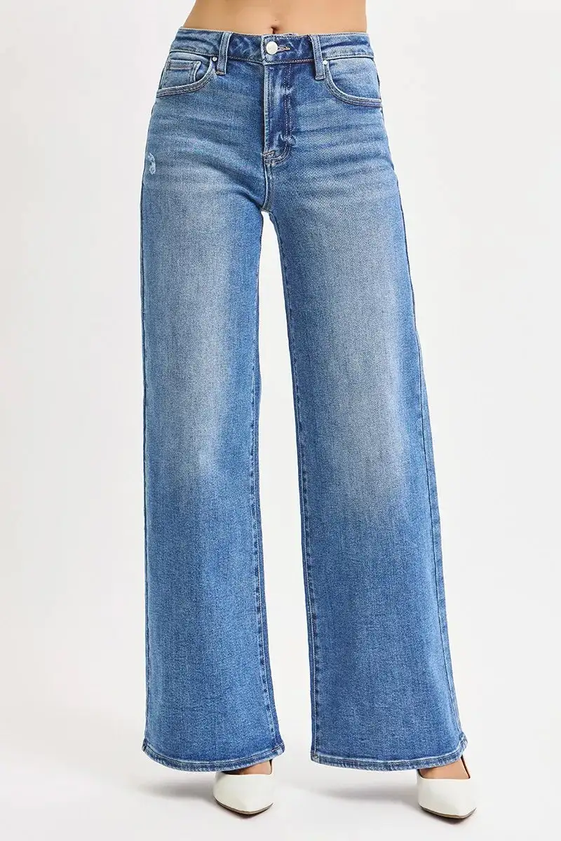 Classic High Rise Wide Leg Jeans