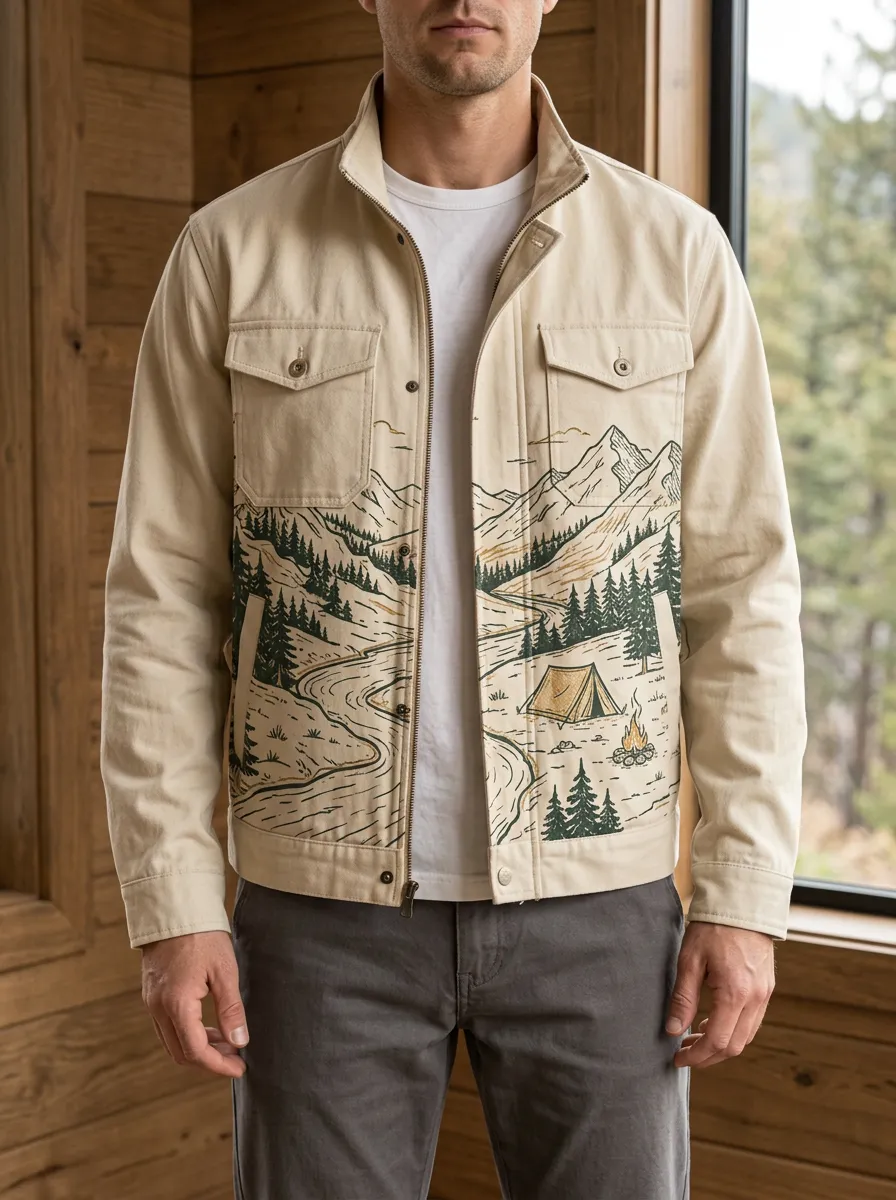 Men's Camping Mountain Forest Rugged Journey Jacket