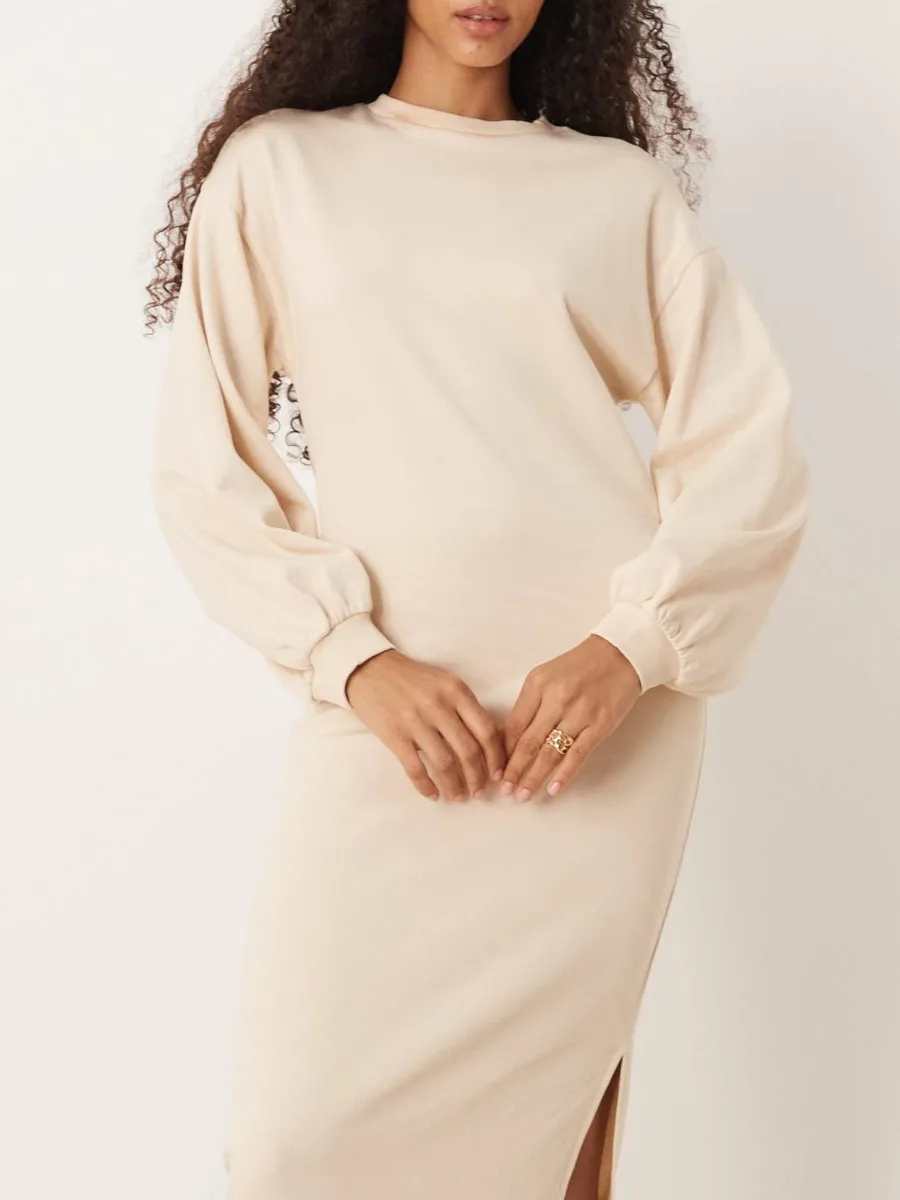 Side Slit Long Sleeve Dress