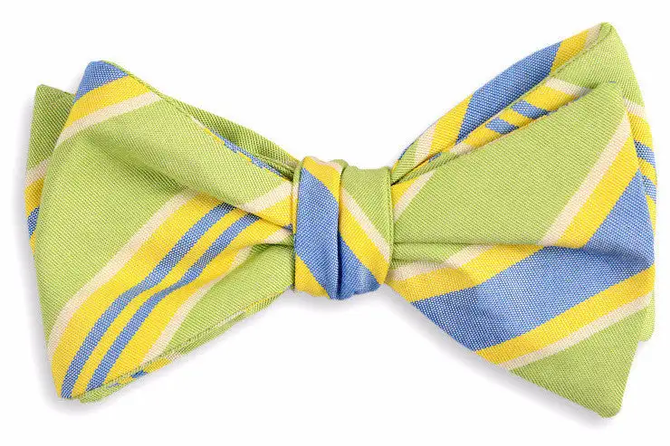 Modern Dress Striped Bow Tie