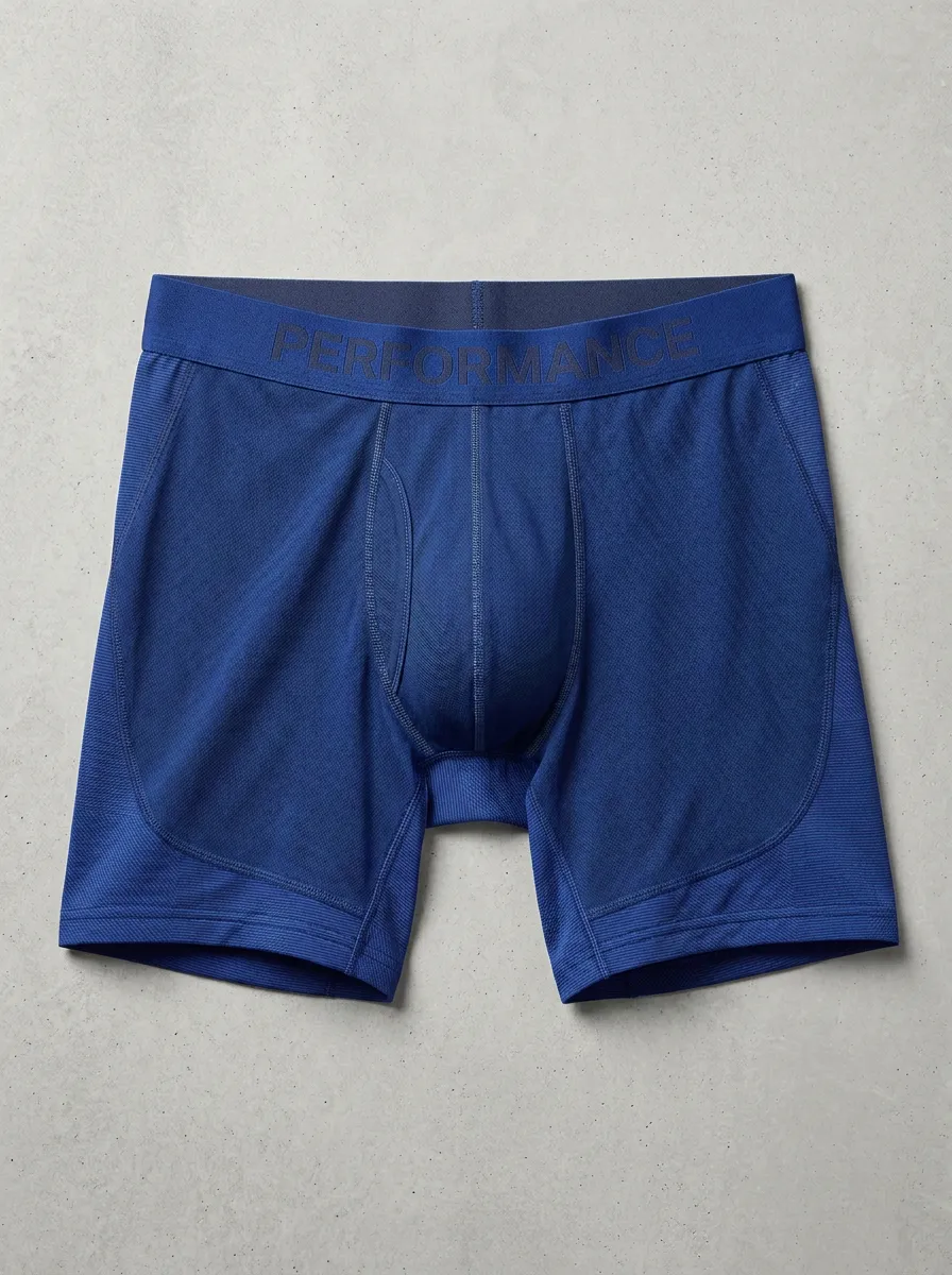 Men's Performance Athletic Mesh Printed Boxer Briefs
