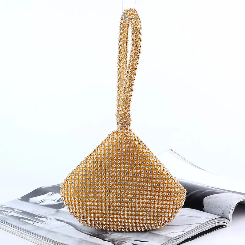 Roomy Rhinestone Clutch Bag