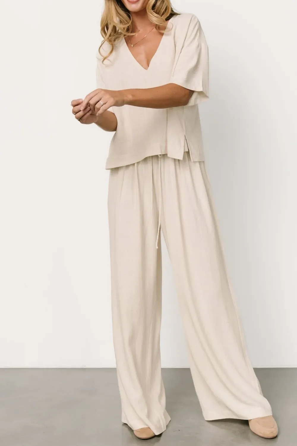 Classic White Loose Soft Pants