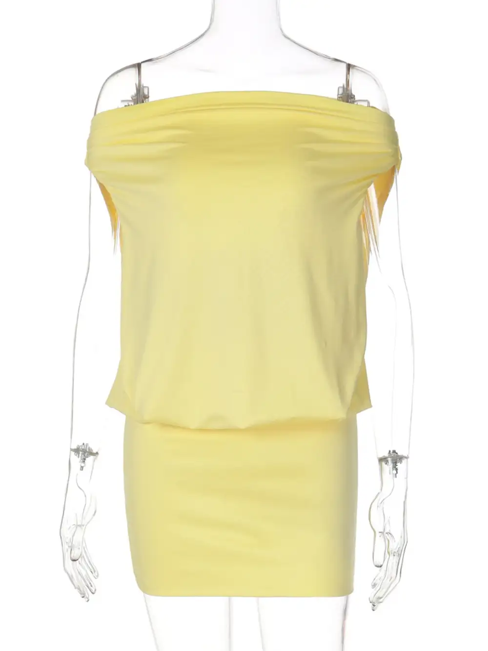 Relaxed Shape Ruched Mini Dress