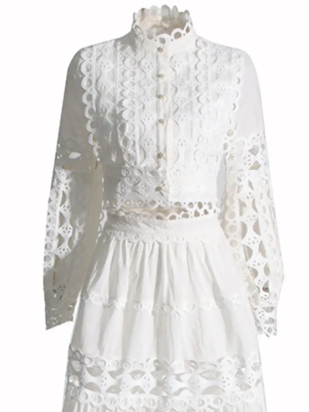 Sharp Button Front Long Sleeve Coordinated Set