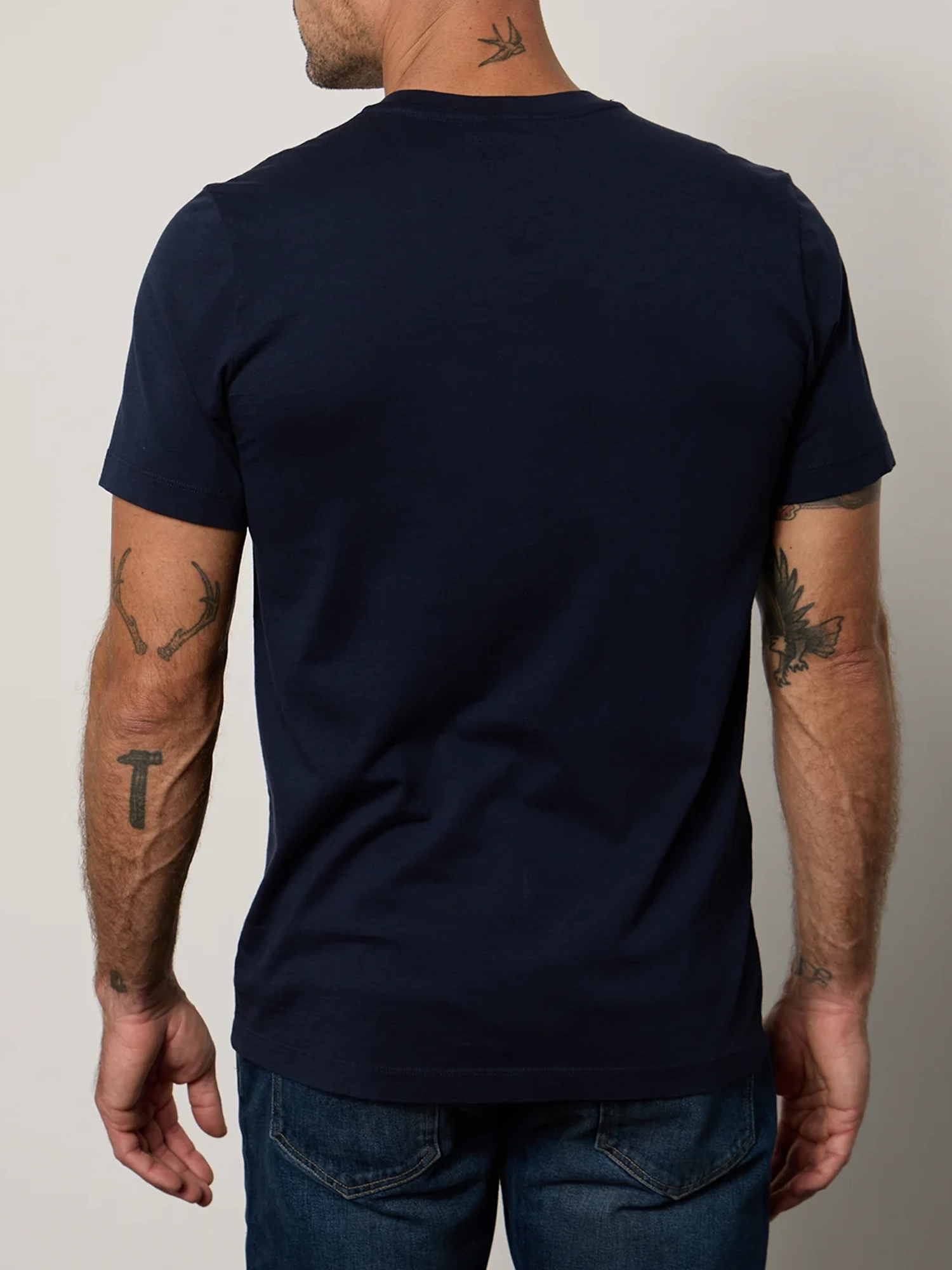 Men's Fashion Cotton V-Neck Solid Short Sleeve T-Shirt