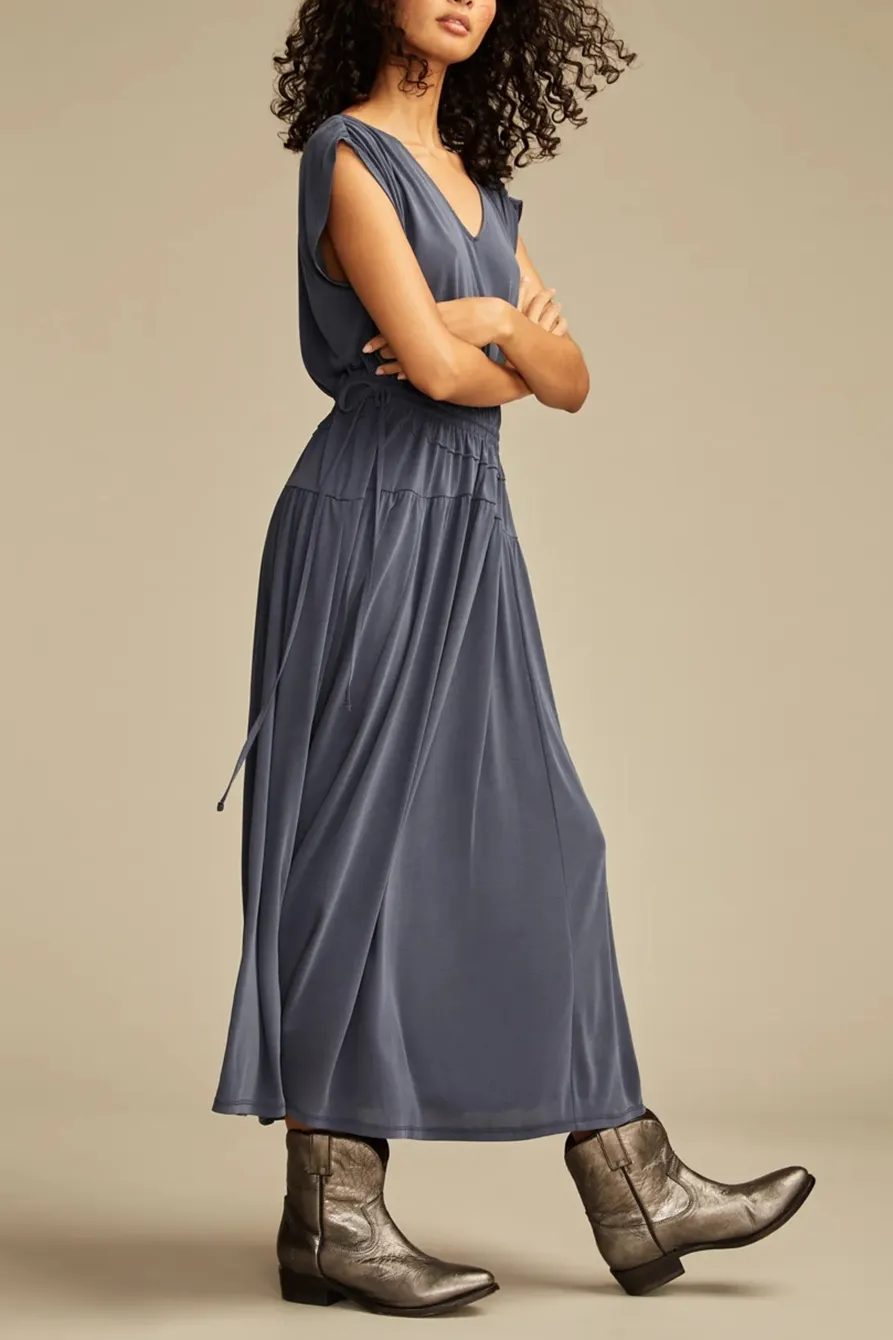 Loose Sandwash Ruched Dress