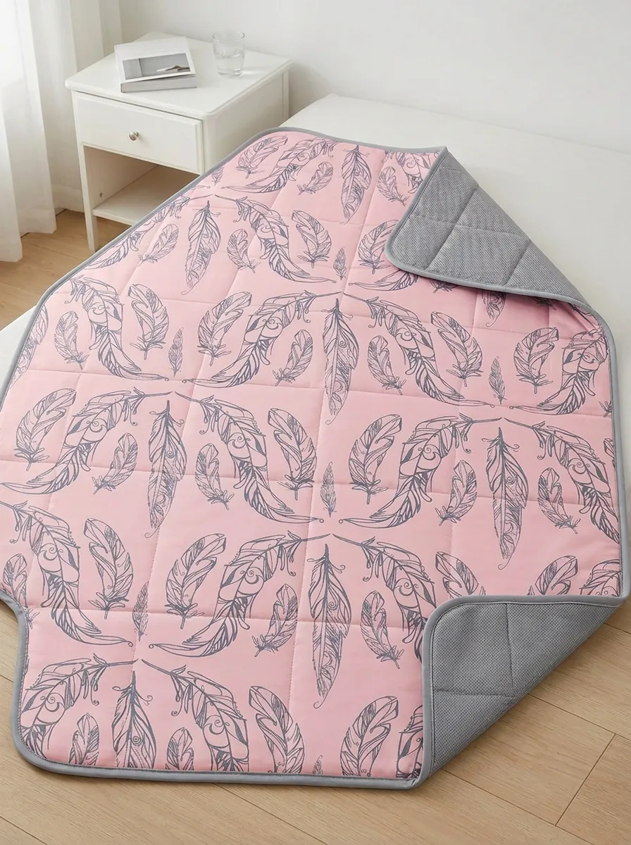 Boho Feather Pattern Pattern Cooling Mat