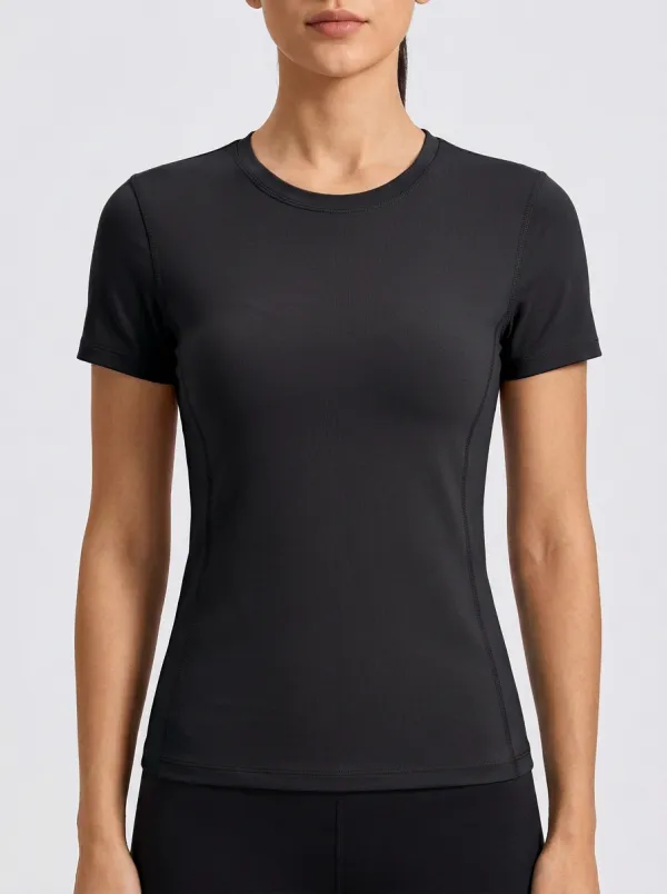 Women's Fitted Side-Panel Crewneck T-Shirt