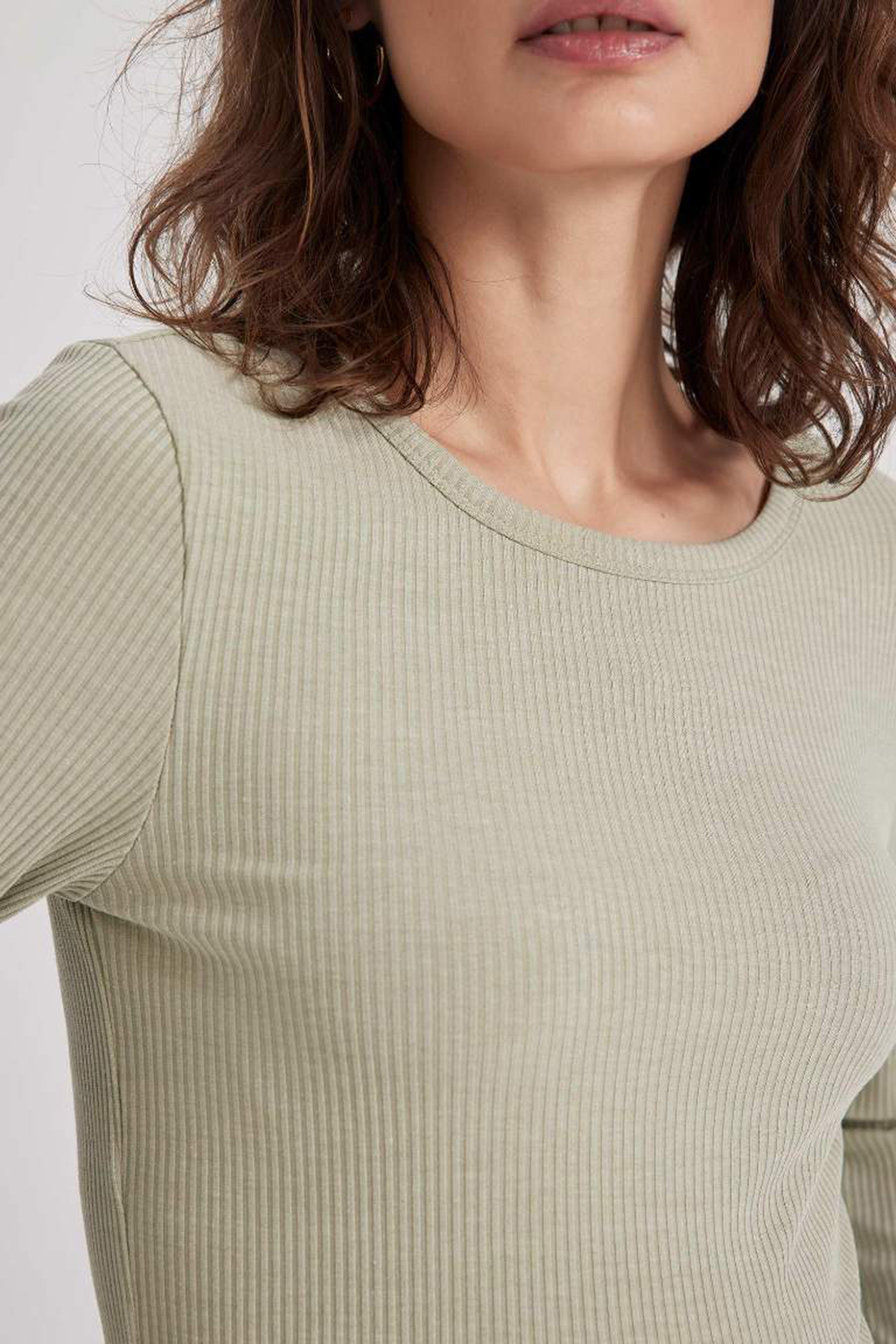 Soft Cotton Solid Long Sleeve Tee