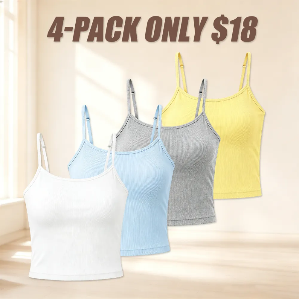 Women's Solid Ribbed Cami Tank Top