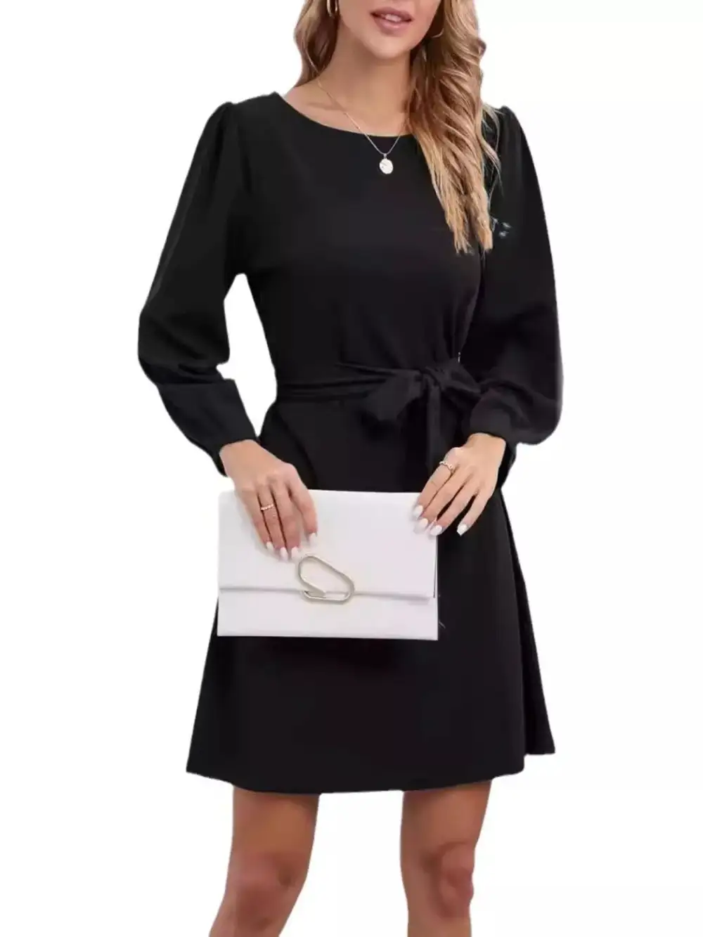 Tie-waist Mini Dress