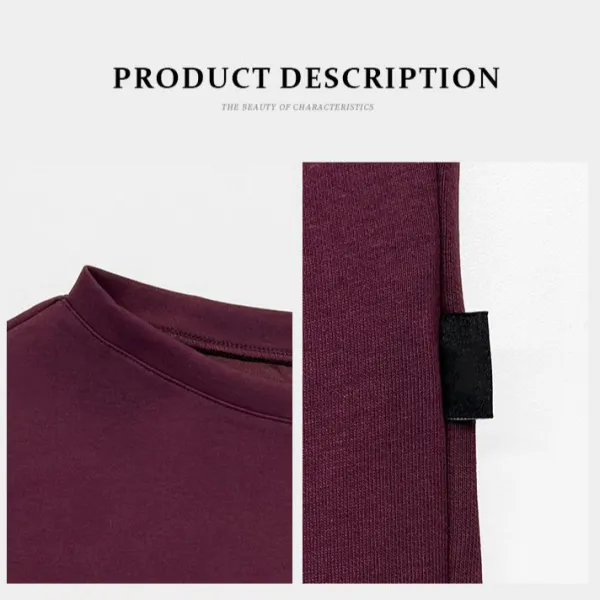 Women's Leisure Solid Color Sloping Shoulder Long Sleeve Top & Wide Leg Trousers