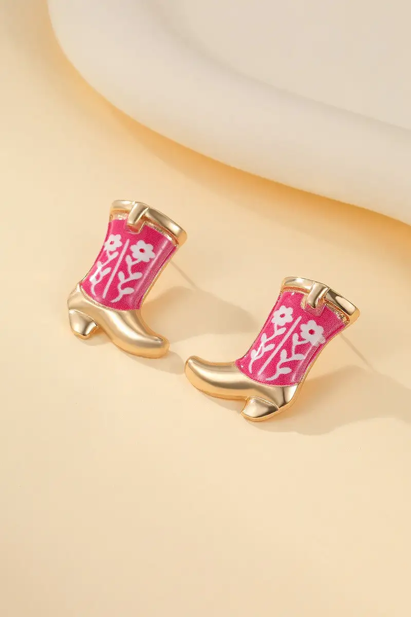 Western Boot Stud Enamel Charm