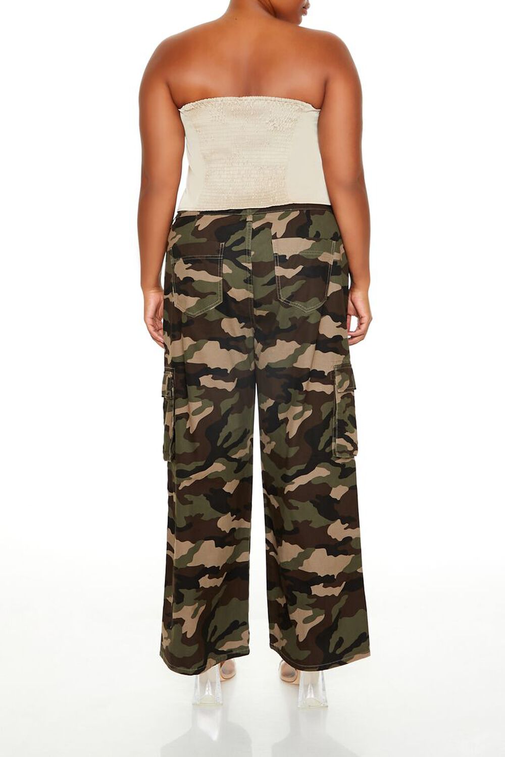 Plus Size Camo Print Fleece Sweatpants