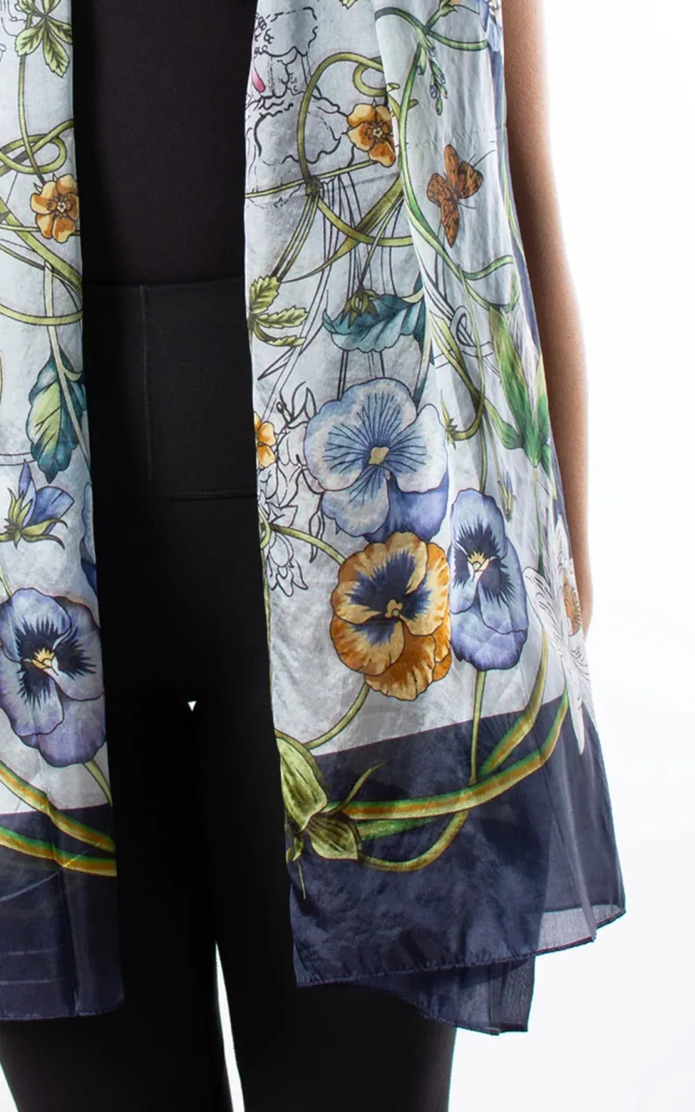 Luxurious And Exquisite Versatile Navy Blue Women's Scarf