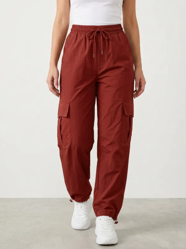 Women's Minimal Cargo High Rise Cargo Work Pants