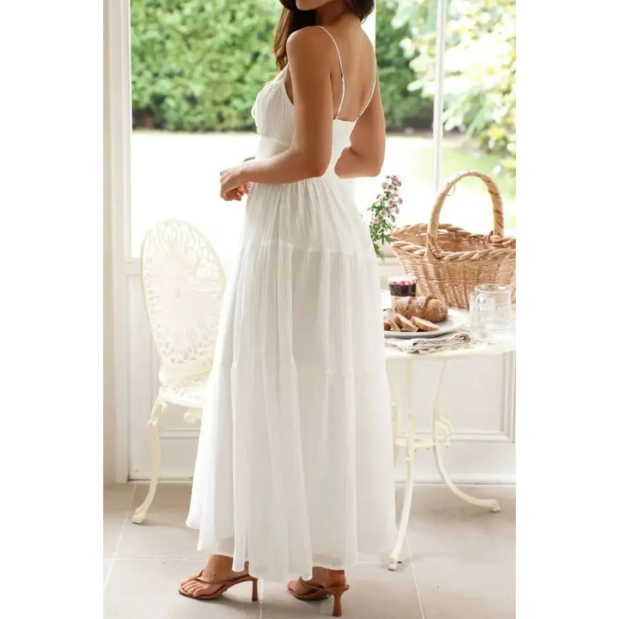 Ruched Smocked Back Cami Dress