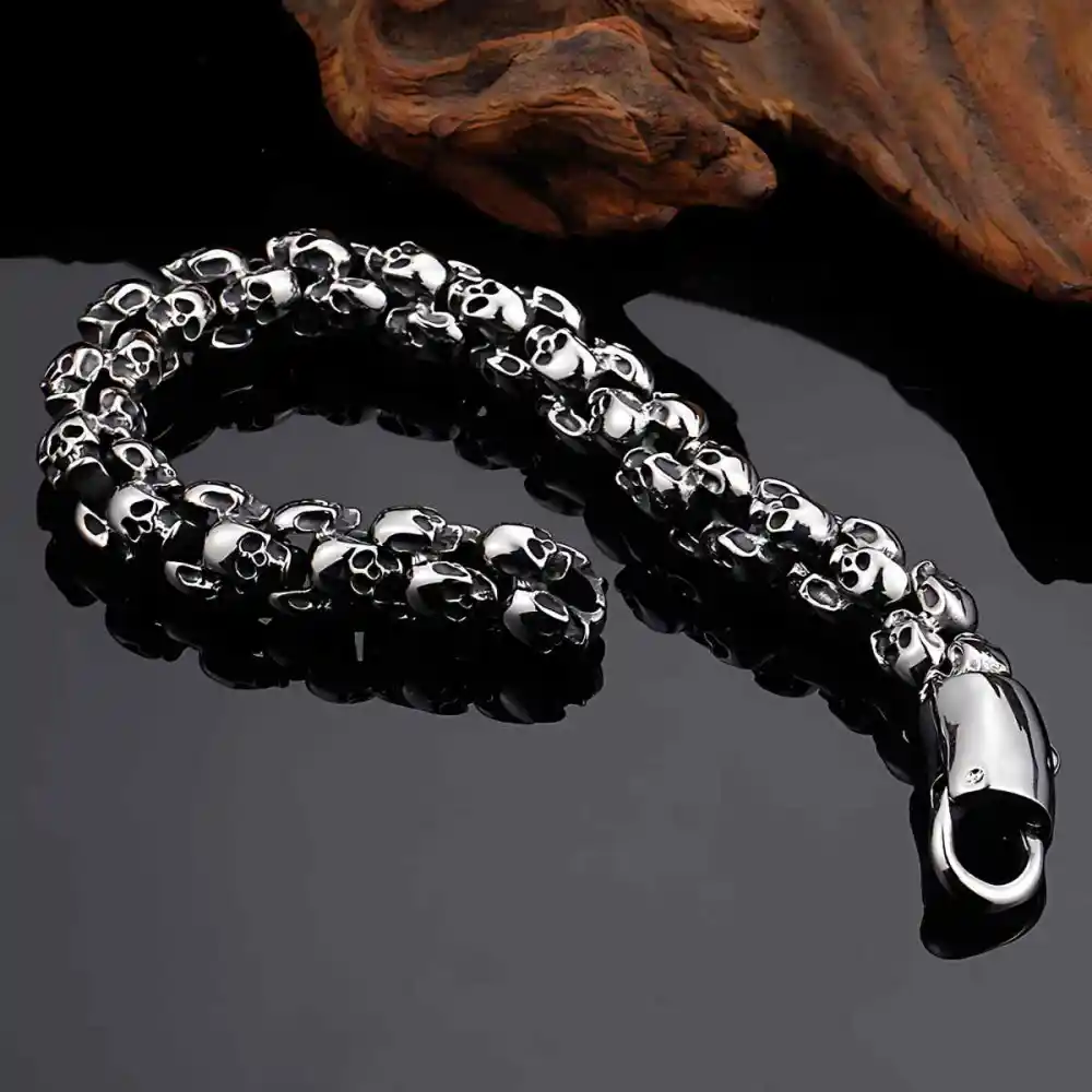 Men's Skull Head Chain Bracelet