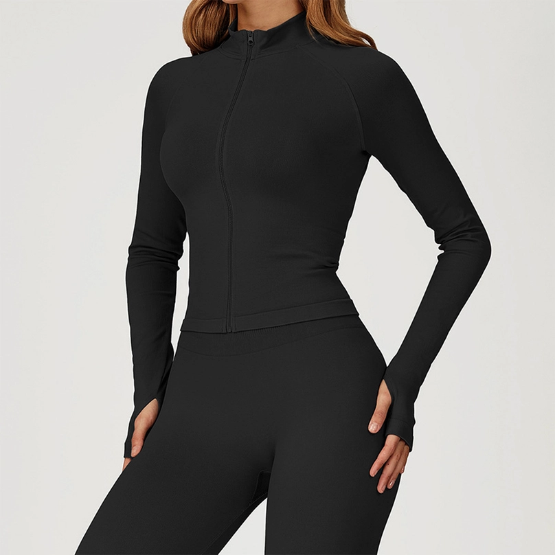 Stand Collar Zip-Up Active Jacket