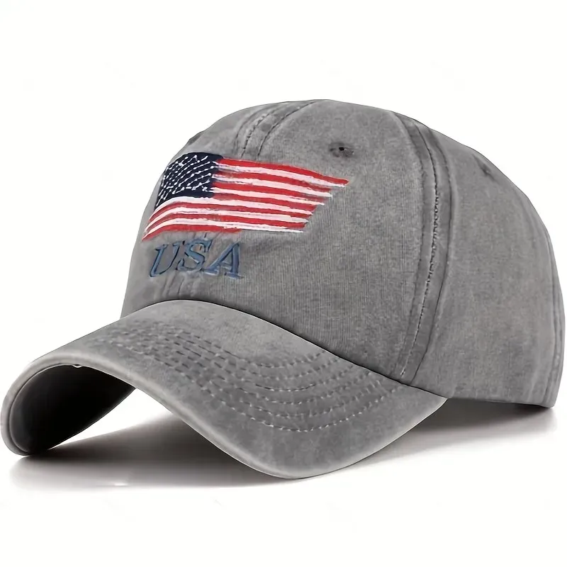 Women Men Baseball Cap Patriotic USA hat Men Medium American Flag Hat
