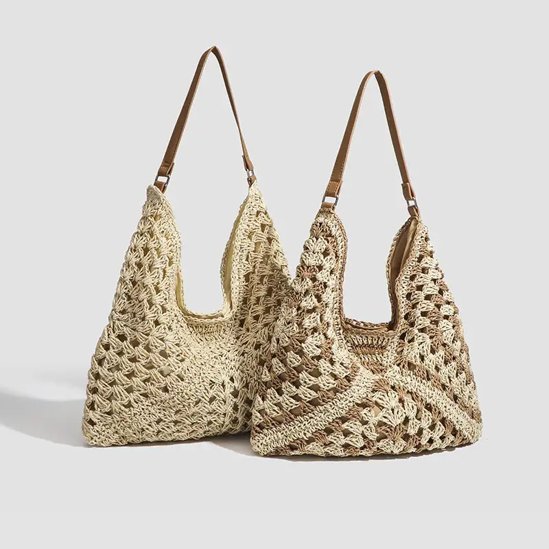 Straw Woven Square Everyday Tote Bag