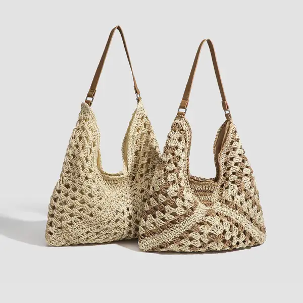 Straw Woven Square Everyday Tote Bag