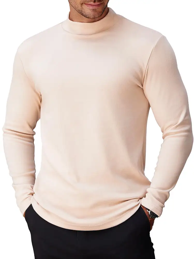 Basic Thermal Turtleneck Pullover Shirt Hoodie