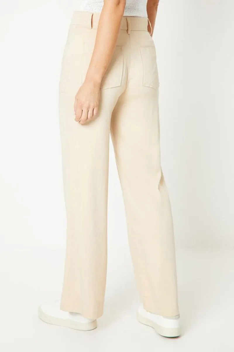 Casual Style Pocket Wide Leg Trouser