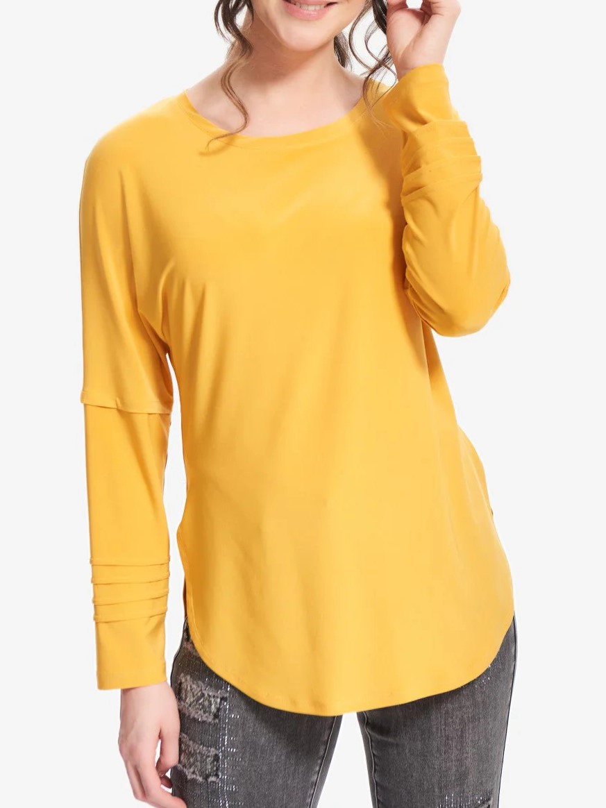 Long - Sleeve Marigold Tunic Top