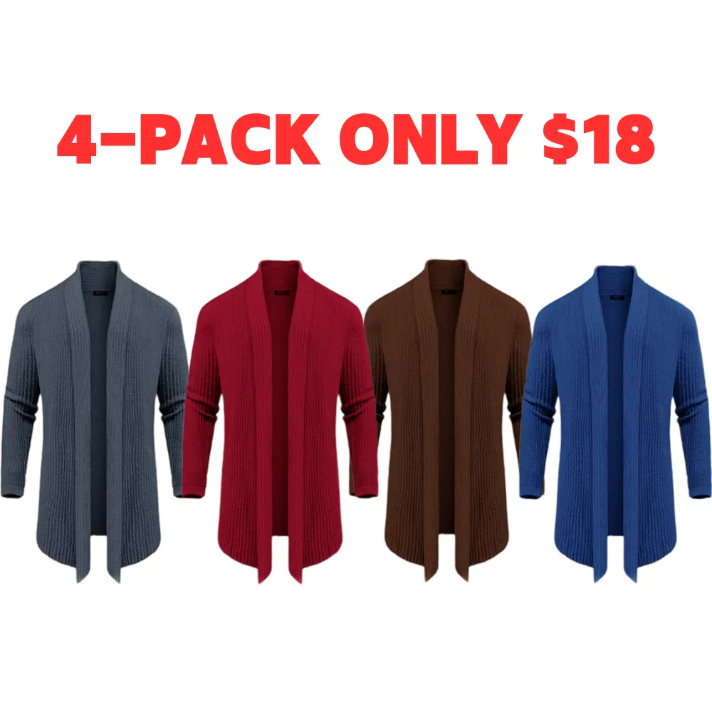 Men’s Shawl Collar Knit Drape Cardigan