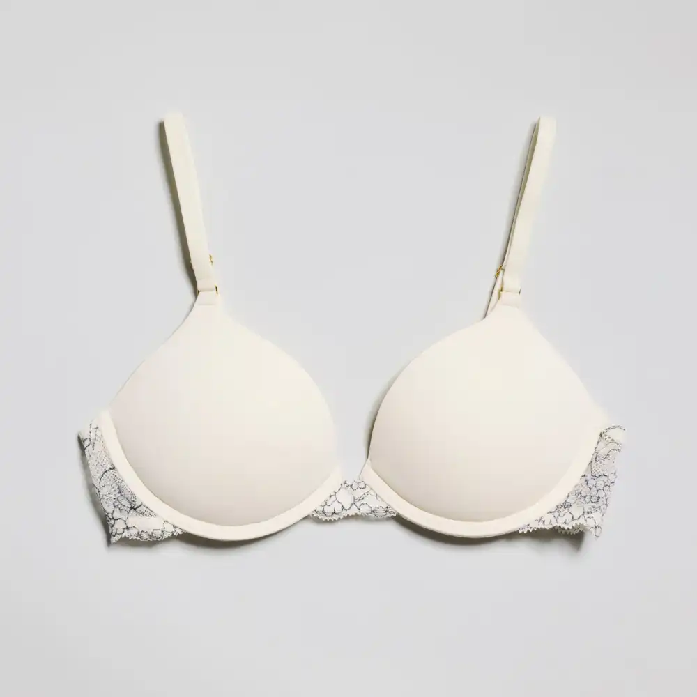 Smooth Lace Lift Up Bra Ecru Two-Tone