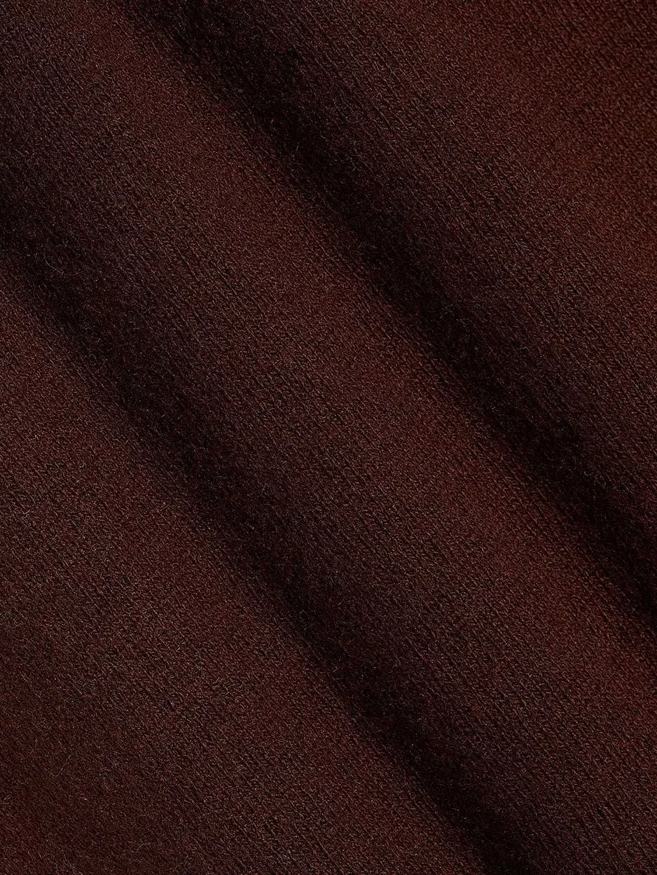 Burgundy Crew-Neck Long-Sleeve Knit Sweater