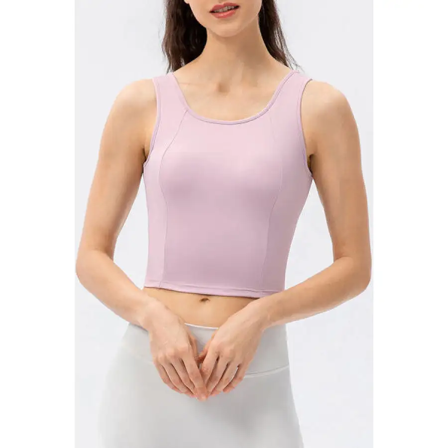 Round Neck Wide Strap Active Tank