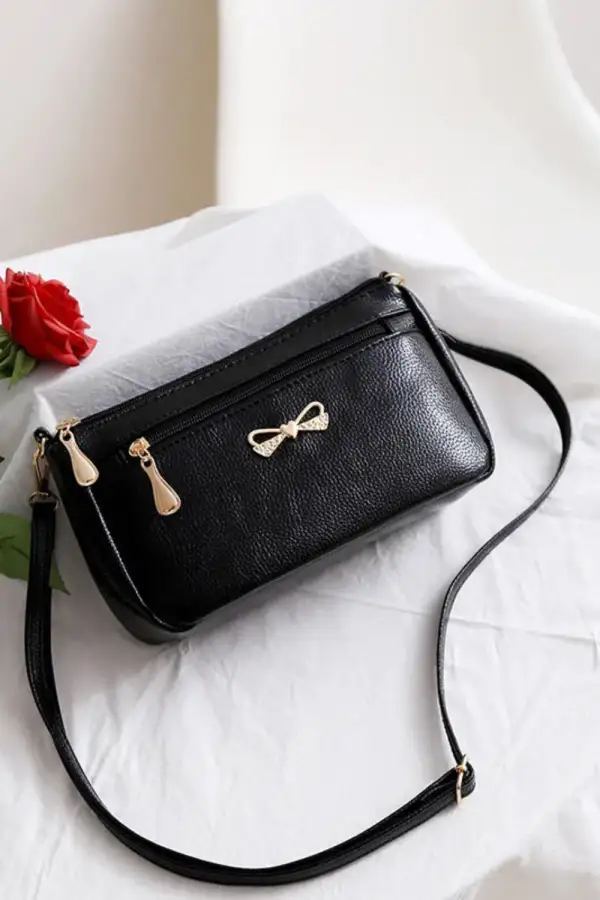 Minimalist Flap Cover Shoulder Bag Soft PU