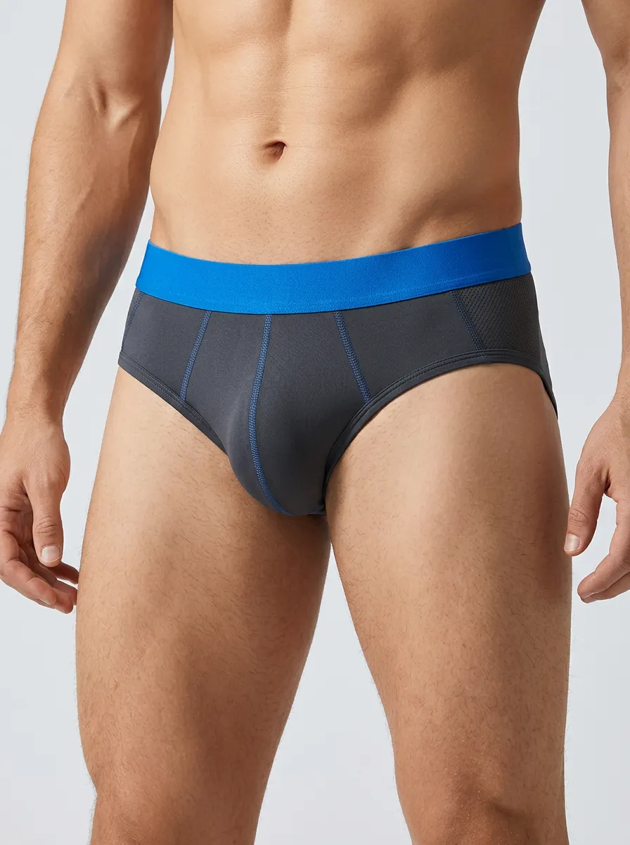 Men's Athletic Performance Contrast Waistband Briefs