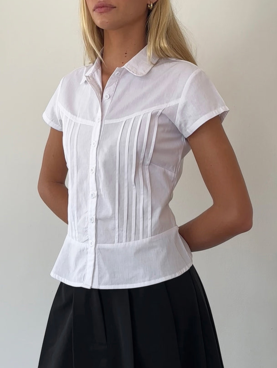 White Poplin Blouse