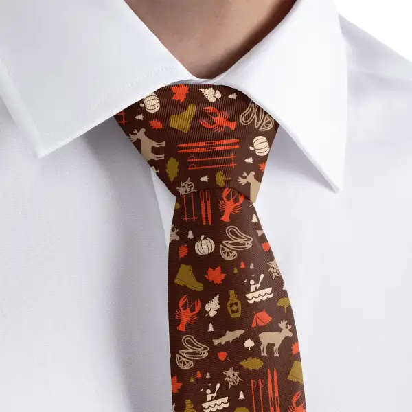 Modern Heritage Emblem Style Necktie