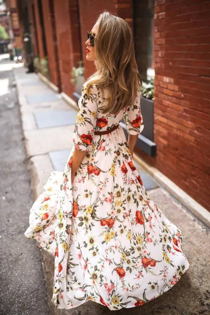 Luludress 2025 Orange Flowers Boho Sundress