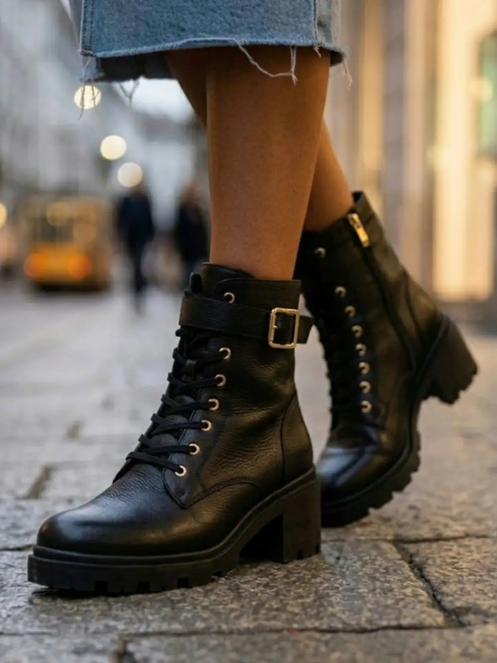 Water Resistant Track Sole Ankle Boots