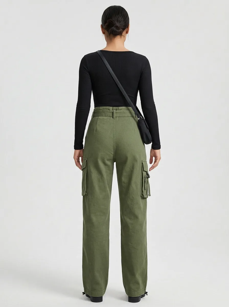 Signature Utility Style Street Style Women's Multi Pocket Cargo Pants