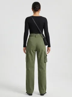 Signature Utility Style Street Style Women's Multi Pocket Cargo Pants