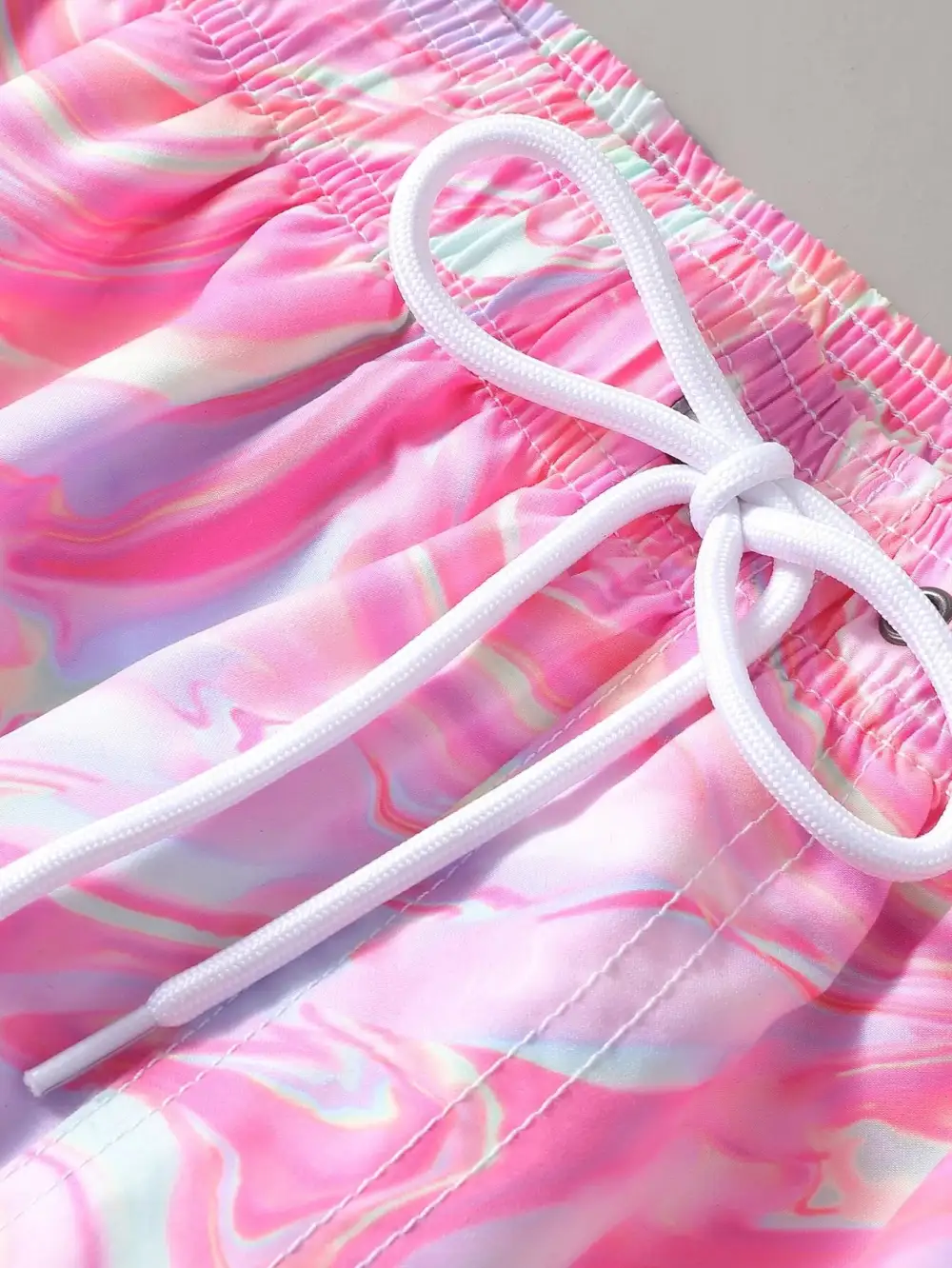 Men's Poolside Allover Print Drawstring Swim Trunks