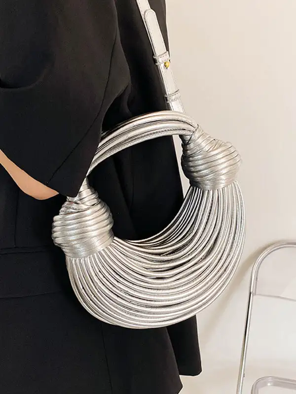 Everyday Geometric Zip-Top Shoulder Bag