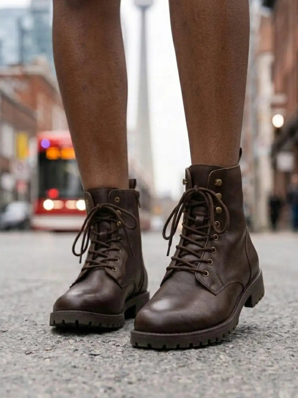 Women's Relaxed Casual Water Resistant Vegan Leather Everyday Boots